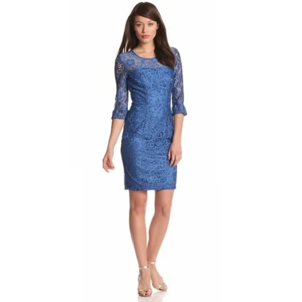 JAX Womens Bell Sleeve Lace Dress Size 6